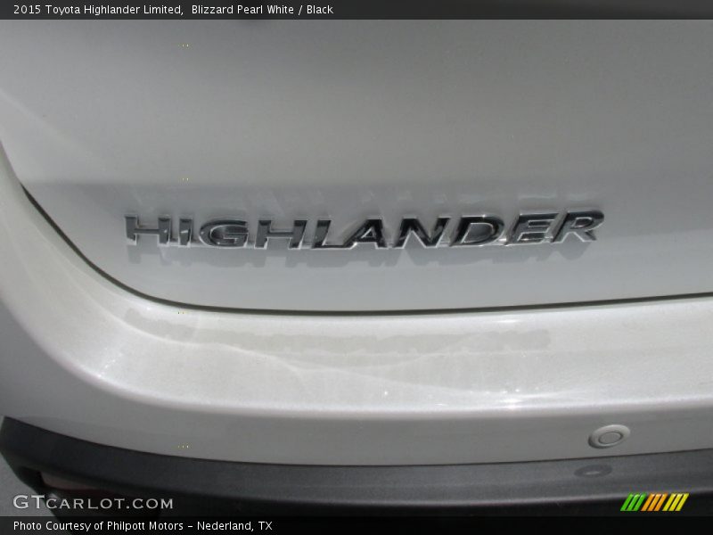 Blizzard Pearl White / Black 2015 Toyota Highlander Limited