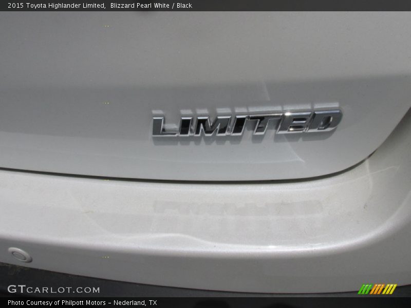 Blizzard Pearl White / Black 2015 Toyota Highlander Limited