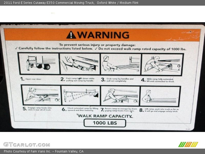 Oxford White / Medium Flint 2011 Ford E Series Cutaway E350 Commercial Moving Truck