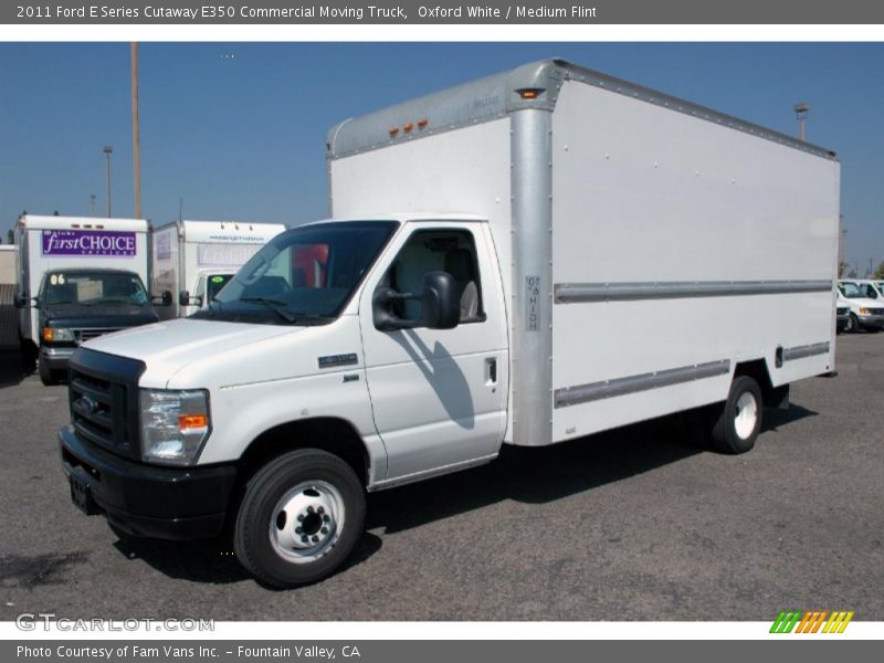 Oxford White / Medium Flint 2011 Ford E Series Cutaway E350 Commercial Moving Truck