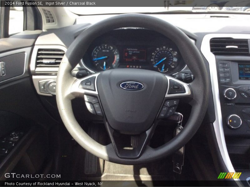 Ingot Silver / Charcoal Black 2014 Ford Fusion SE
