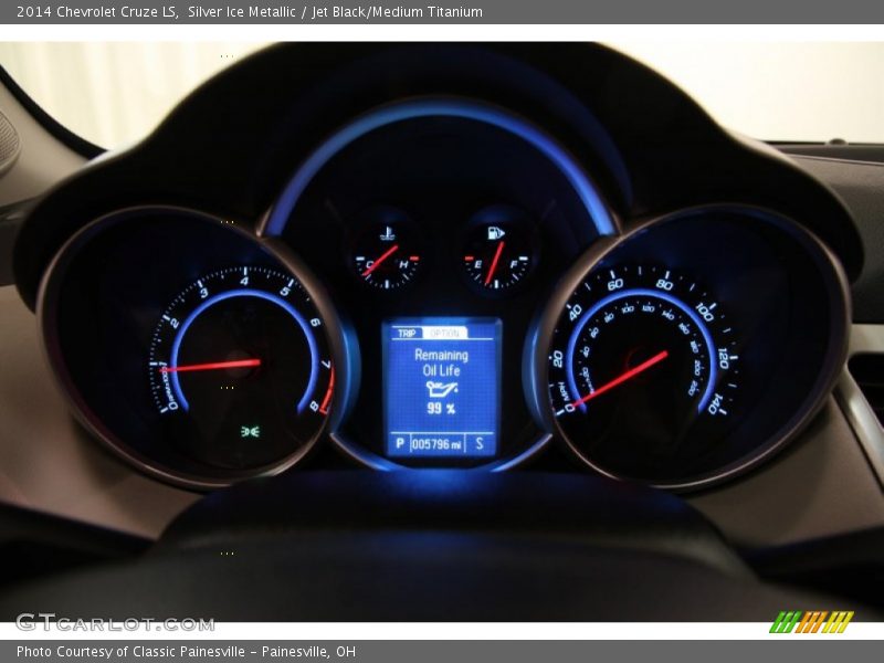 Silver Ice Metallic / Jet Black/Medium Titanium 2014 Chevrolet Cruze LS