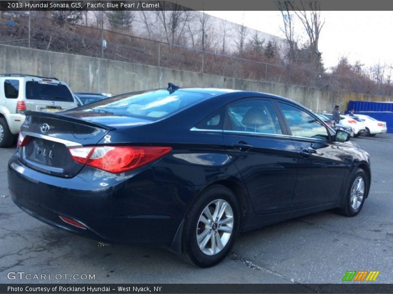Pacific Blue Pearl / Camel 2013 Hyundai Sonata GLS