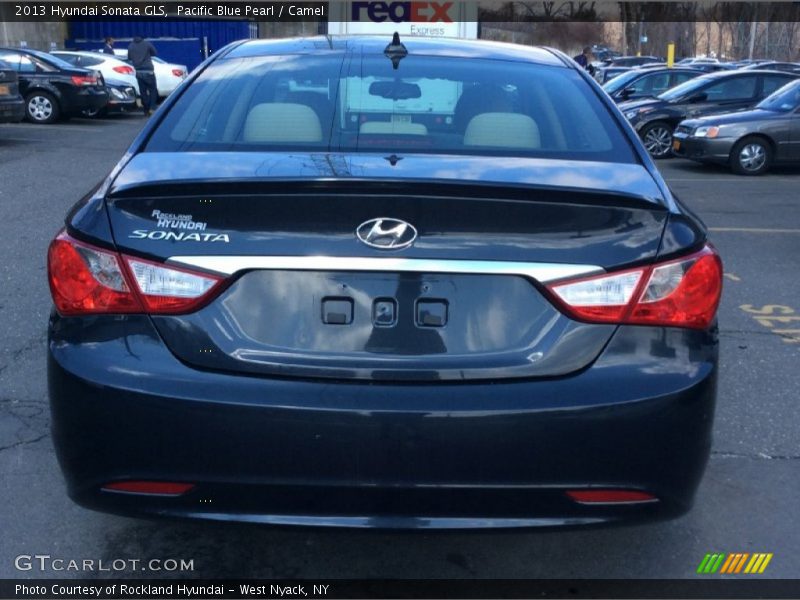 Pacific Blue Pearl / Camel 2013 Hyundai Sonata GLS