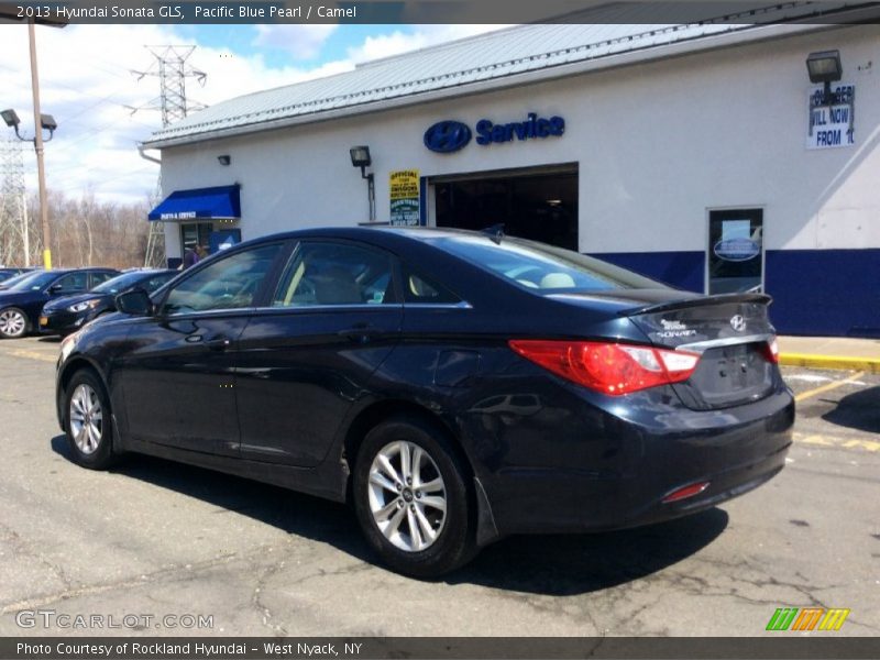 Pacific Blue Pearl / Camel 2013 Hyundai Sonata GLS