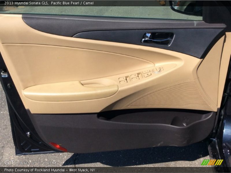 Pacific Blue Pearl / Camel 2013 Hyundai Sonata GLS