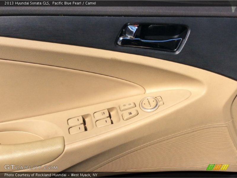 Pacific Blue Pearl / Camel 2013 Hyundai Sonata GLS