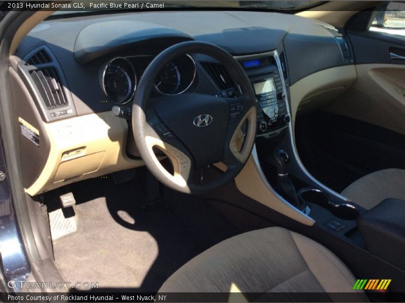 Pacific Blue Pearl / Camel 2013 Hyundai Sonata GLS