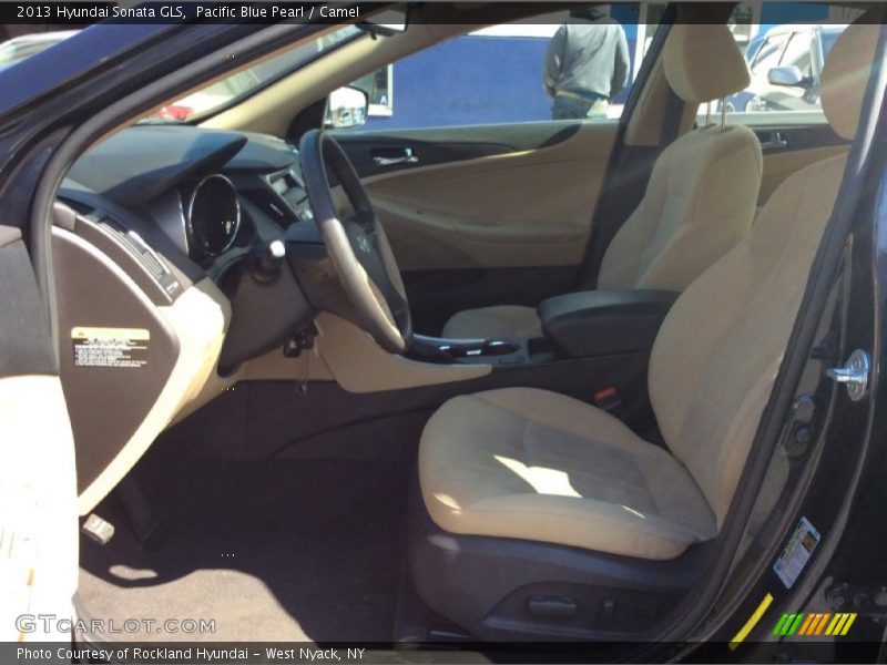 Pacific Blue Pearl / Camel 2013 Hyundai Sonata GLS