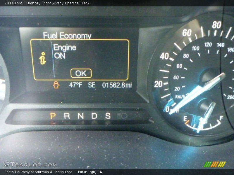 Ingot Silver / Charcoal Black 2014 Ford Fusion SE