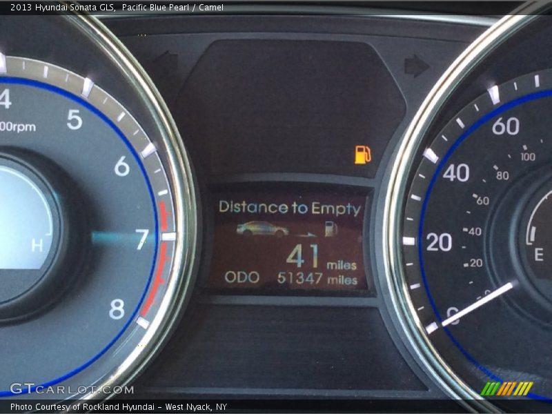 Pacific Blue Pearl / Camel 2013 Hyundai Sonata GLS
