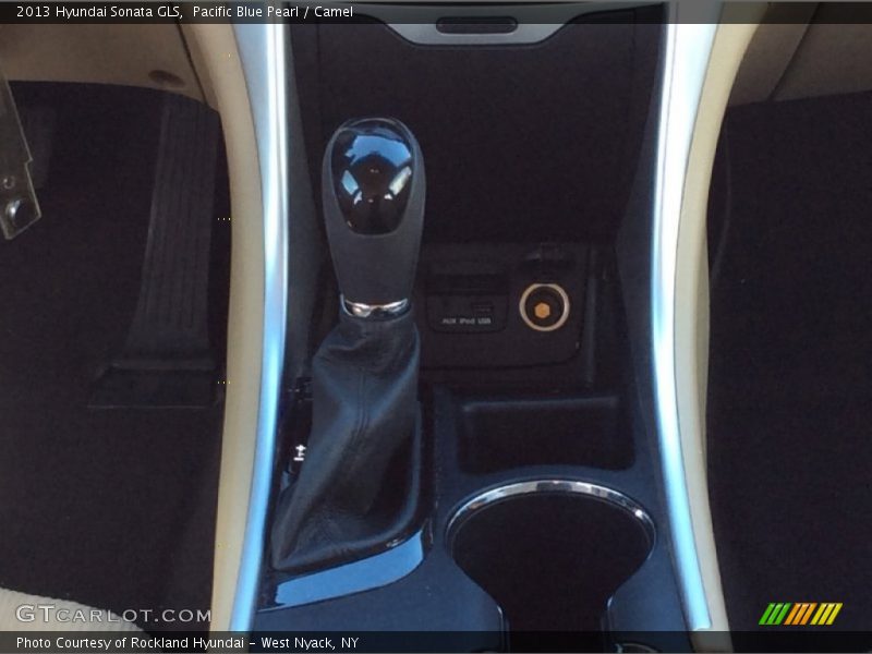 Pacific Blue Pearl / Camel 2013 Hyundai Sonata GLS