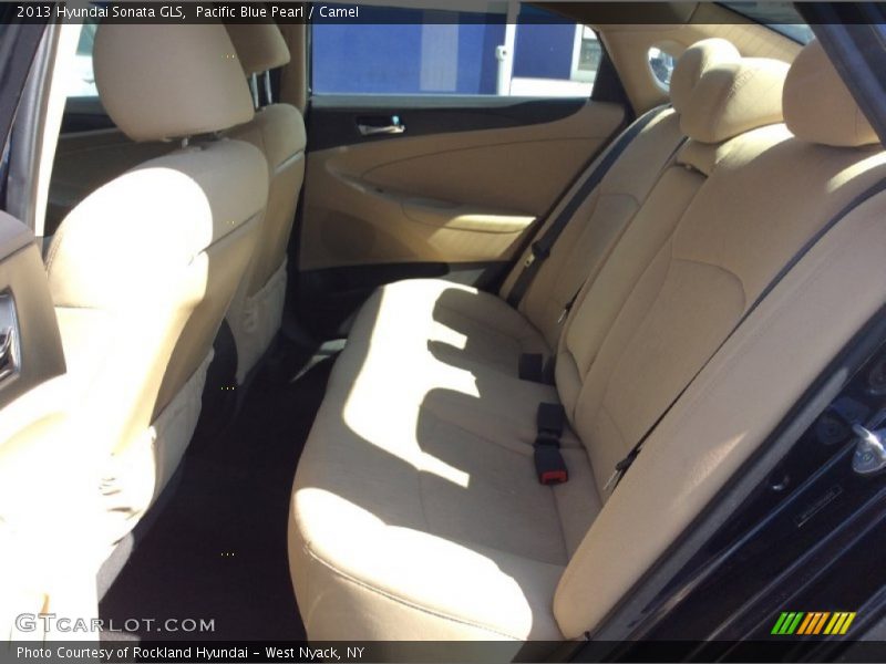 Pacific Blue Pearl / Camel 2013 Hyundai Sonata GLS