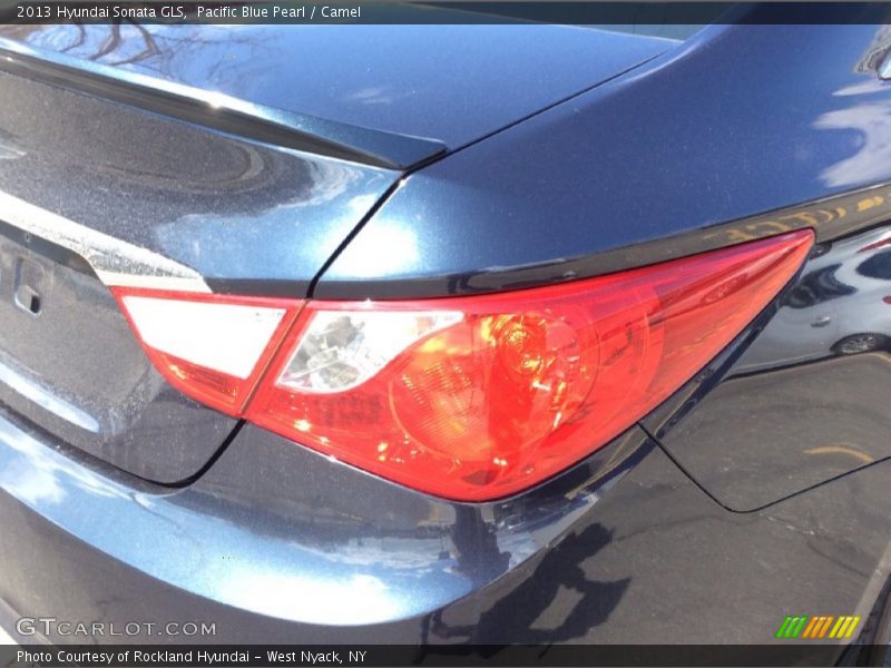 Pacific Blue Pearl / Camel 2013 Hyundai Sonata GLS