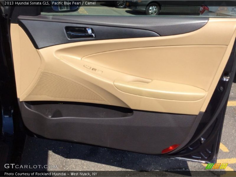 Pacific Blue Pearl / Camel 2013 Hyundai Sonata GLS