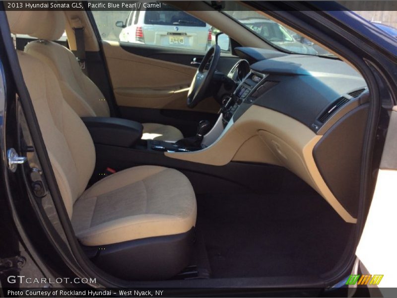 Pacific Blue Pearl / Camel 2013 Hyundai Sonata GLS
