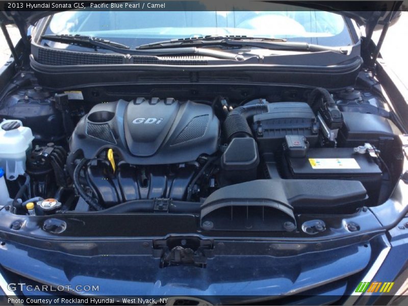 Pacific Blue Pearl / Camel 2013 Hyundai Sonata GLS