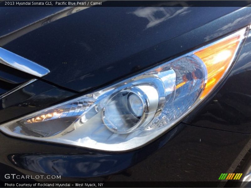 Pacific Blue Pearl / Camel 2013 Hyundai Sonata GLS