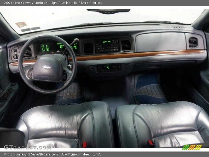 Light Blue Metallic / Dark Charcoal 2001 Ford Crown Victoria LX