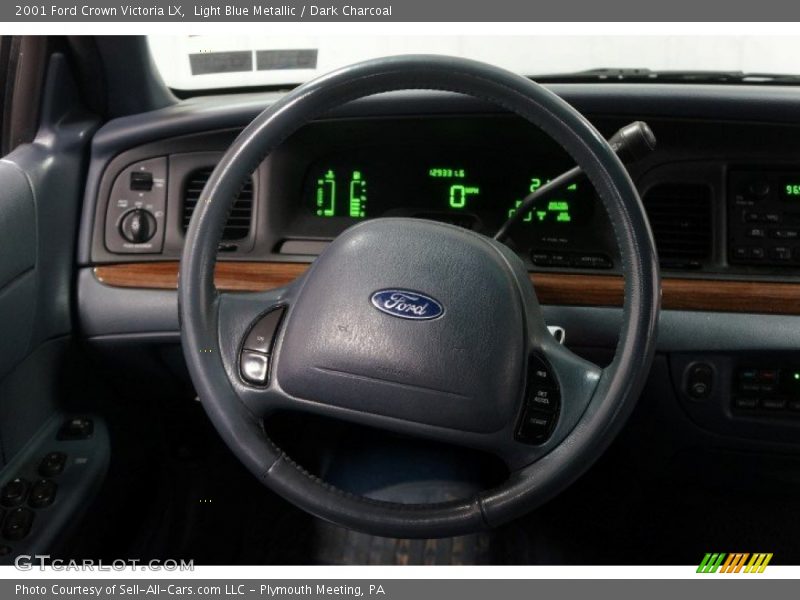 Light Blue Metallic / Dark Charcoal 2001 Ford Crown Victoria LX