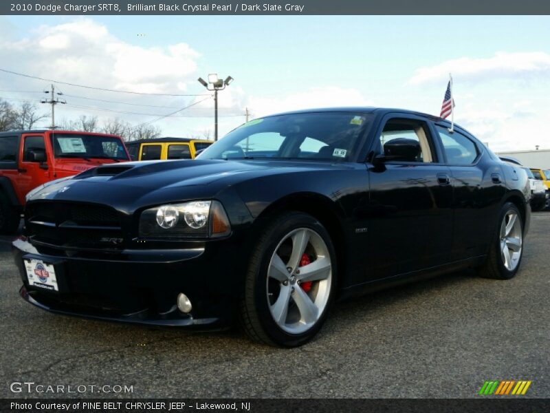 Brilliant Black Crystal Pearl / Dark Slate Gray 2010 Dodge Charger SRT8