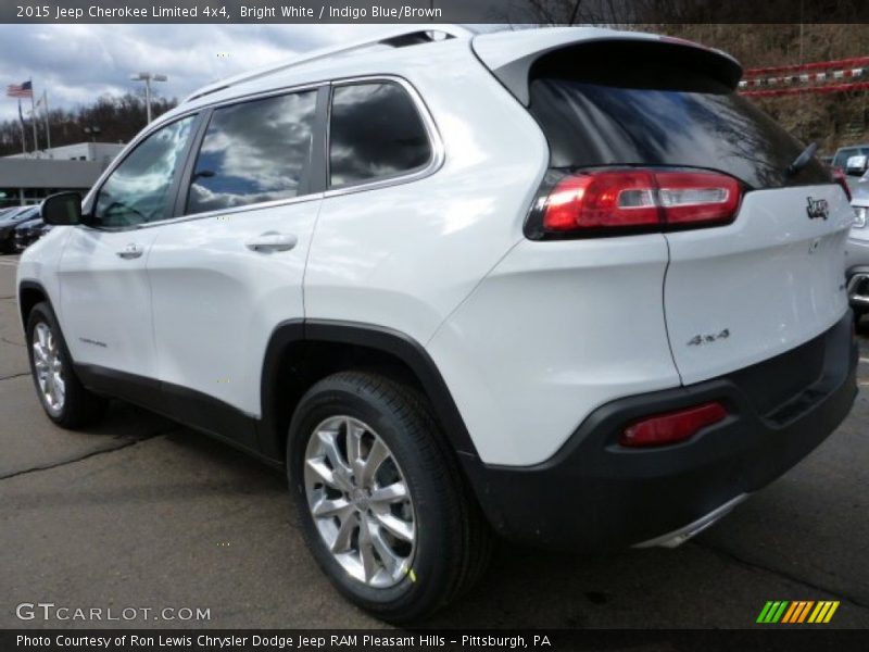 Bright White / Indigo Blue/Brown 2015 Jeep Cherokee Limited 4x4