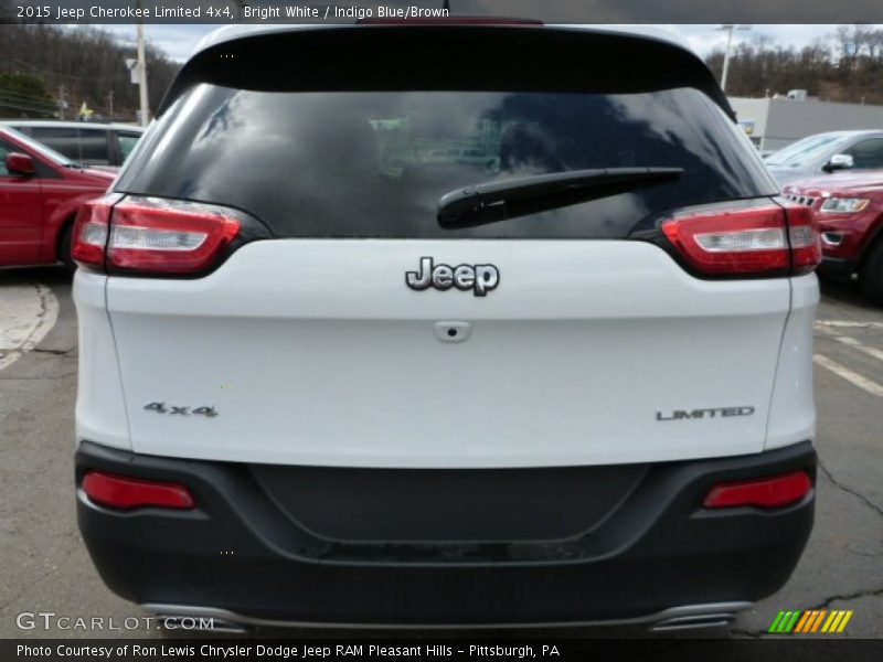 Bright White / Indigo Blue/Brown 2015 Jeep Cherokee Limited 4x4