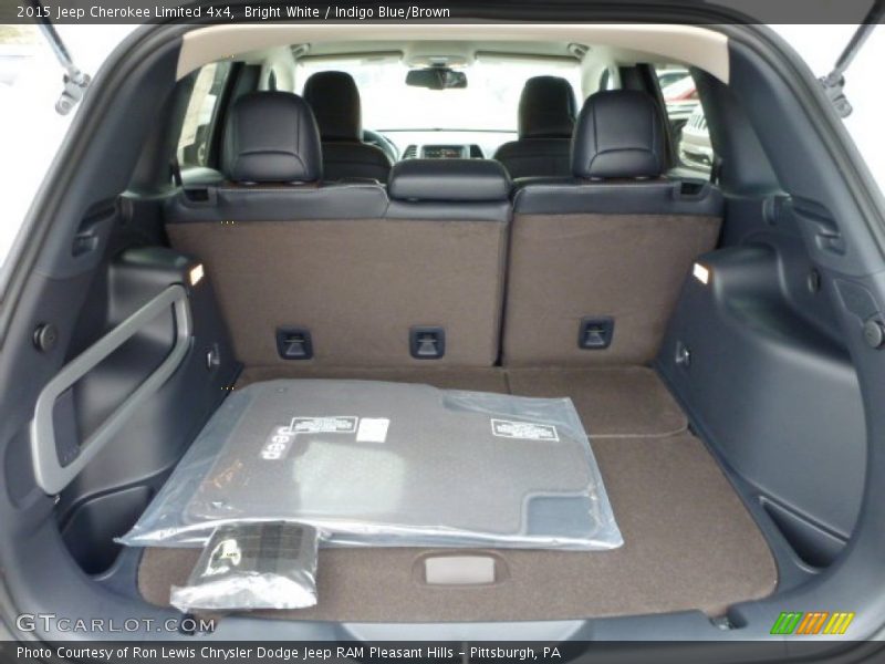 Bright White / Indigo Blue/Brown 2015 Jeep Cherokee Limited 4x4