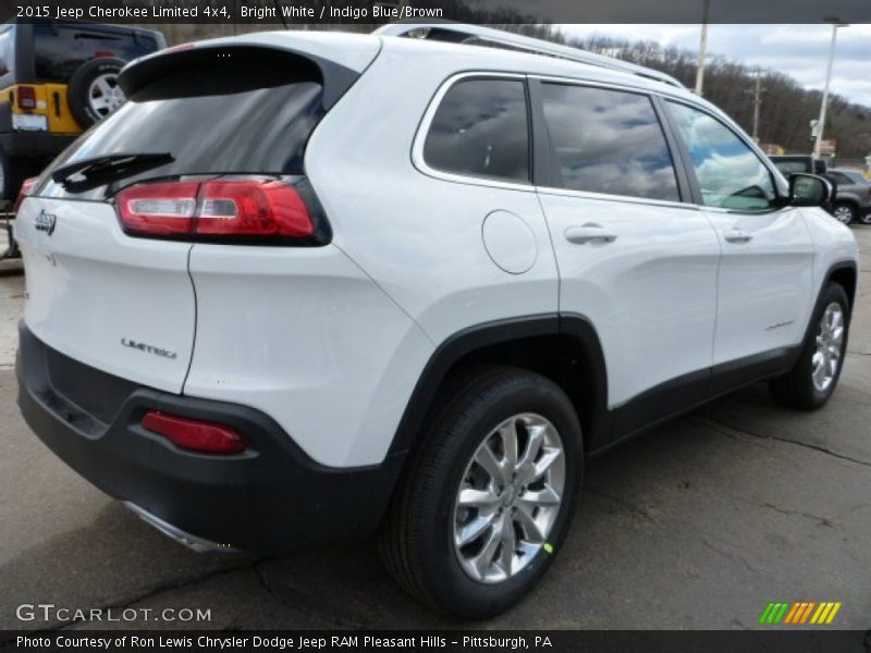 Bright White / Indigo Blue/Brown 2015 Jeep Cherokee Limited 4x4
