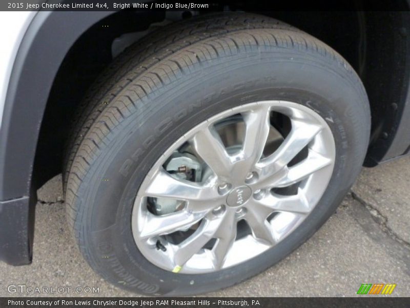 Bright White / Indigo Blue/Brown 2015 Jeep Cherokee Limited 4x4
