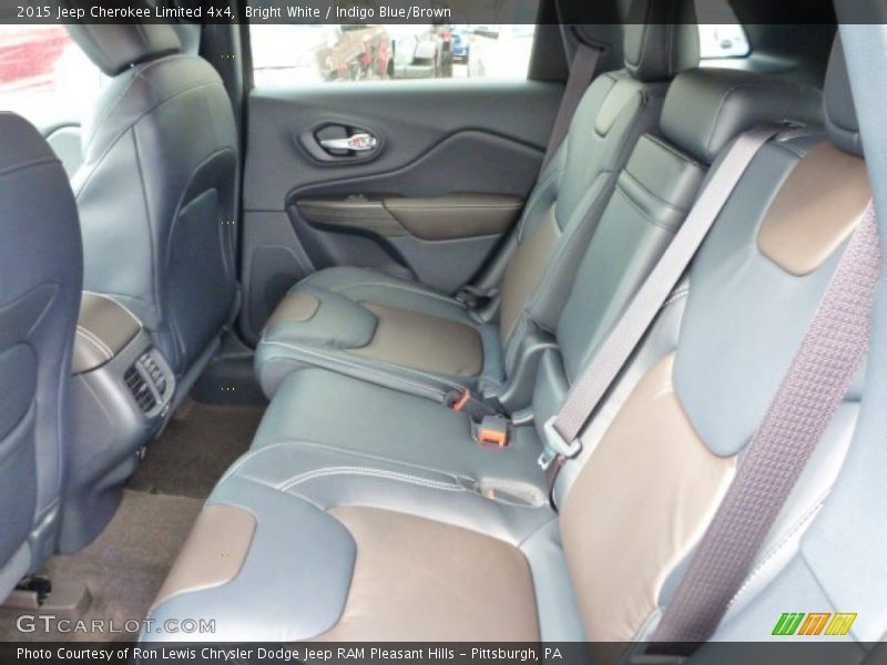 Bright White / Indigo Blue/Brown 2015 Jeep Cherokee Limited 4x4