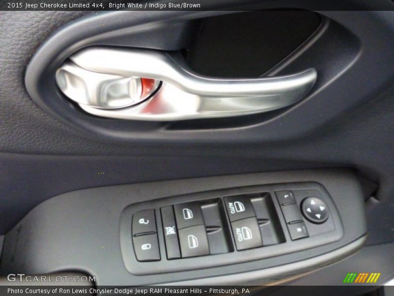 Bright White / Indigo Blue/Brown 2015 Jeep Cherokee Limited 4x4