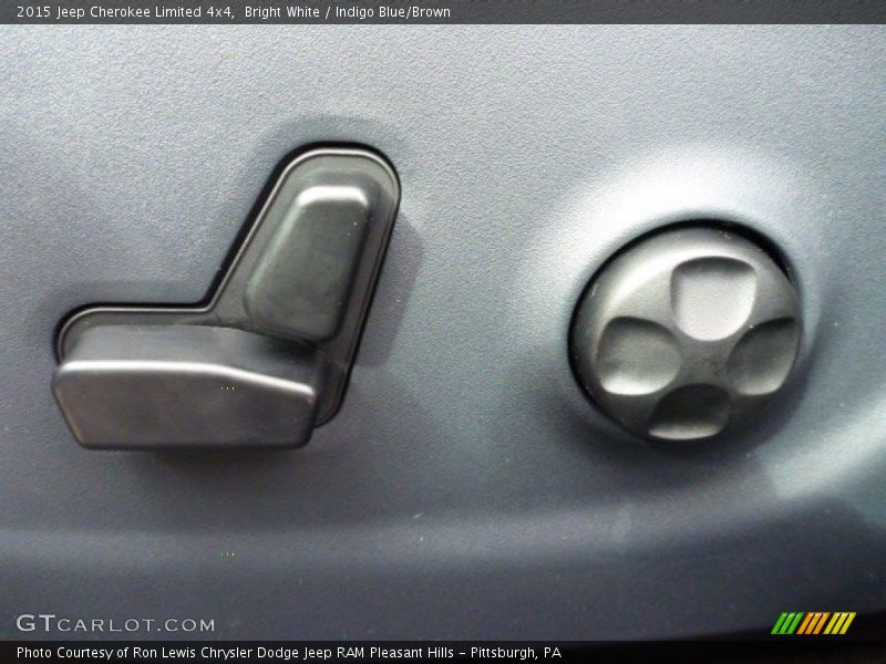 Bright White / Indigo Blue/Brown 2015 Jeep Cherokee Limited 4x4