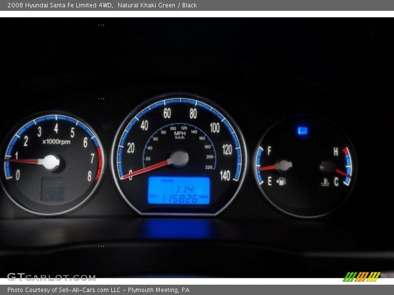 Natural Khaki Green / Black 2008 Hyundai Santa Fe Limited 4WD