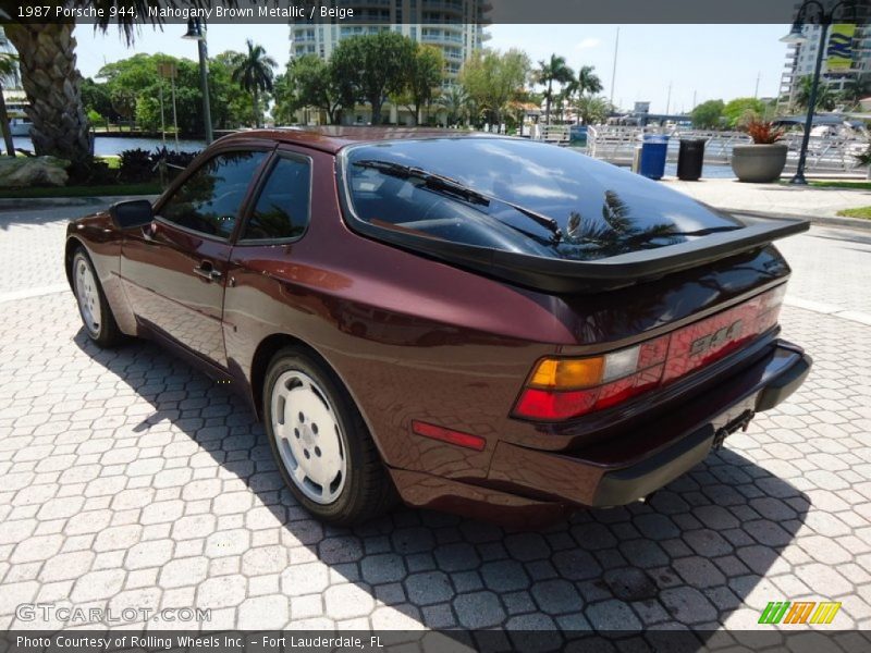 Mahogany Brown Metallic / Beige 1987 Porsche 944