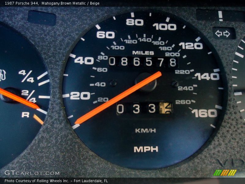Mahogany Brown Metallic / Beige 1987 Porsche 944