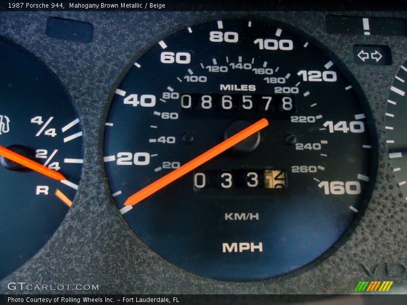 Mahogany Brown Metallic / Beige 1987 Porsche 944