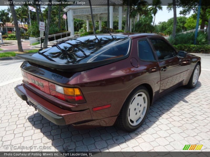 Mahogany Brown Metallic / Beige 1987 Porsche 944