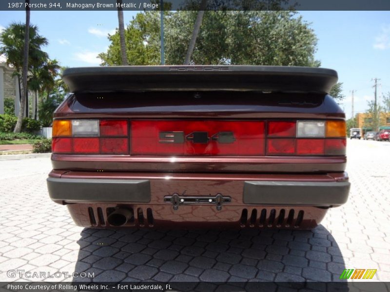 Mahogany Brown Metallic / Beige 1987 Porsche 944