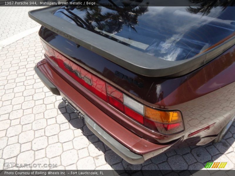 Mahogany Brown Metallic / Beige 1987 Porsche 944