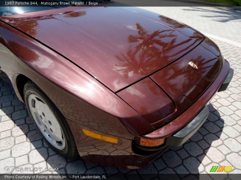 Mahogany Brown Metallic / Beige 1987 Porsche 944