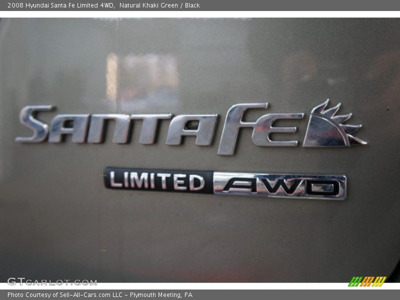 Natural Khaki Green / Black 2008 Hyundai Santa Fe Limited 4WD