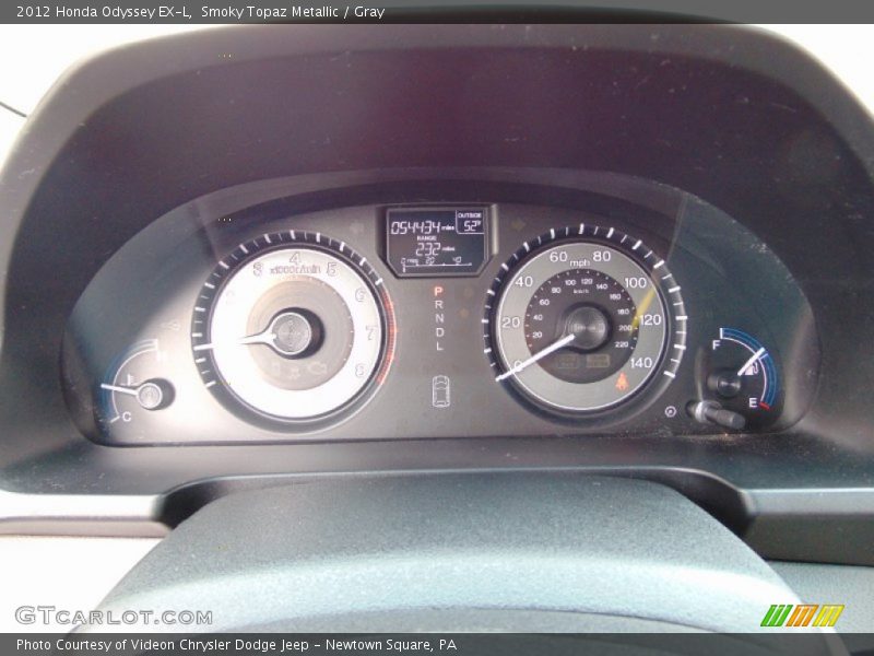 Smoky Topaz Metallic / Gray 2012 Honda Odyssey EX-L