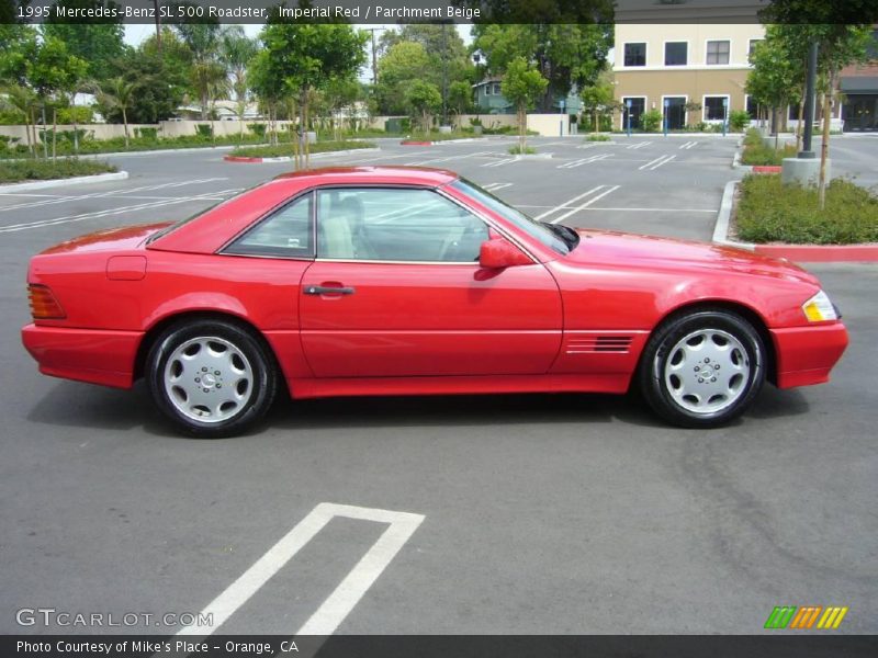Imperial Red / Parchment Beige 1995 Mercedes-Benz SL 500 Roadster