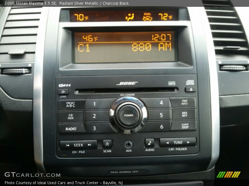 Radiant Silver Metallic / Charcoal Black 2008 Nissan Maxima 3.5 SE