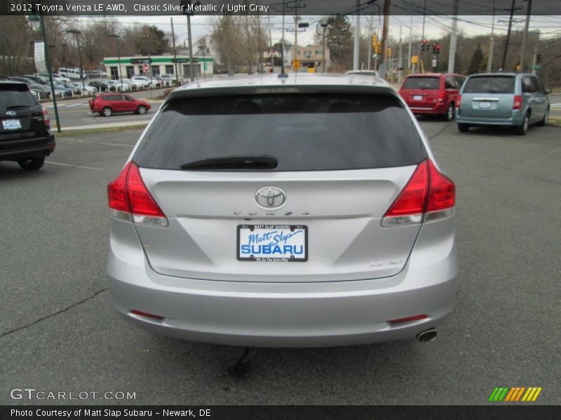 Classic Silver Metallic / Light Gray 2012 Toyota Venza LE AWD