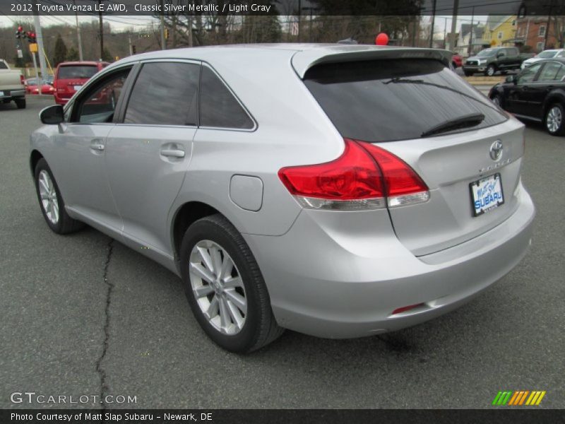 Classic Silver Metallic / Light Gray 2012 Toyota Venza LE AWD