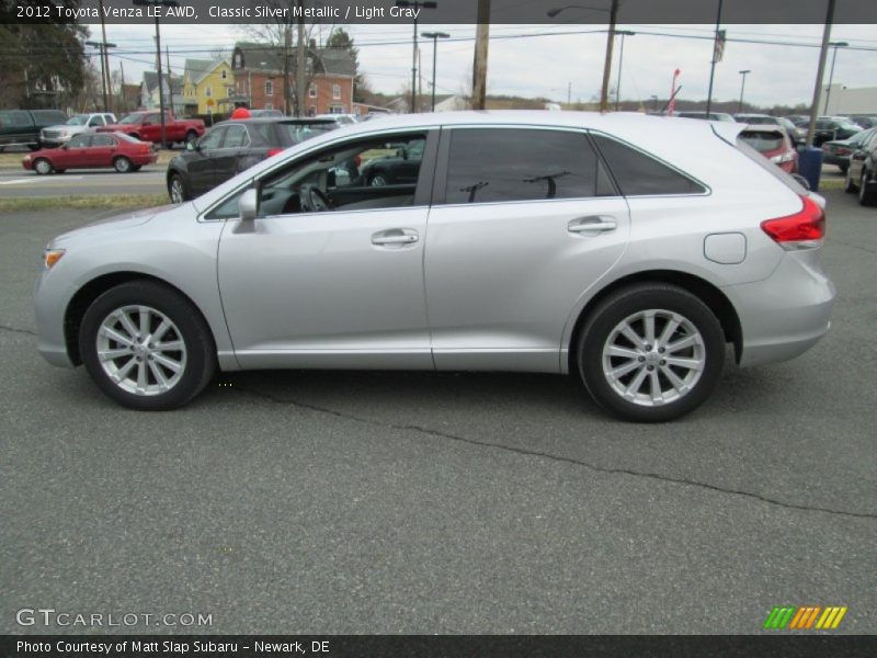 Classic Silver Metallic / Light Gray 2012 Toyota Venza LE AWD