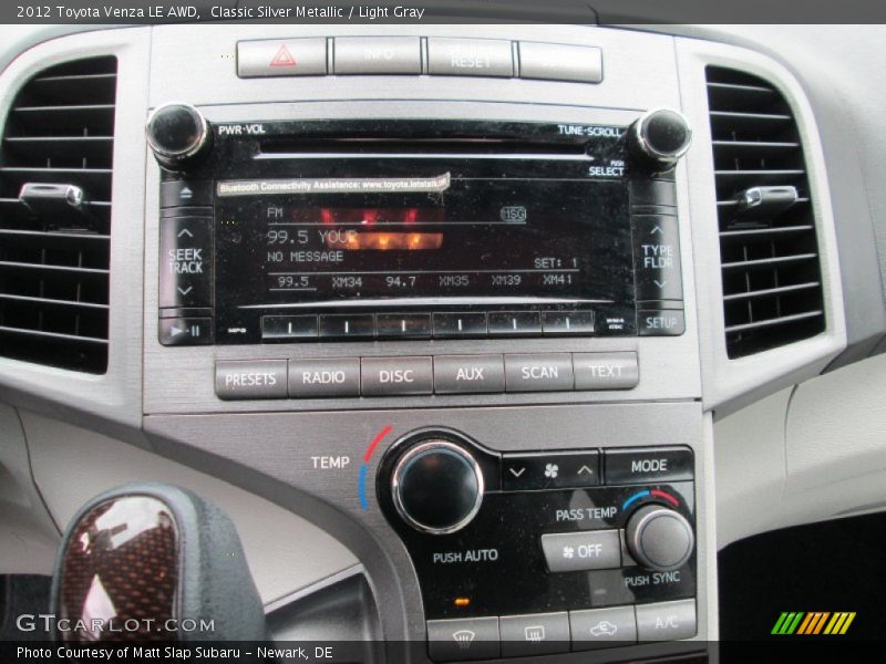 Classic Silver Metallic / Light Gray 2012 Toyota Venza LE AWD
