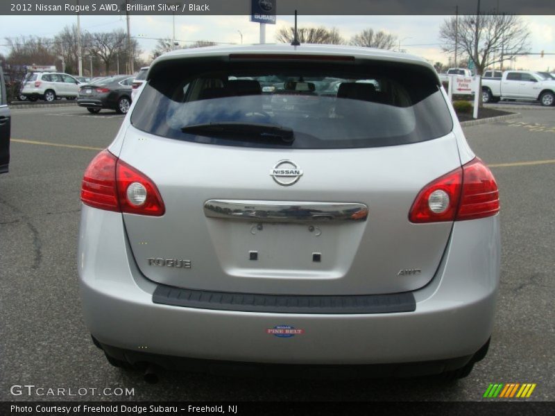 Brilliant Silver / Black 2012 Nissan Rogue S AWD